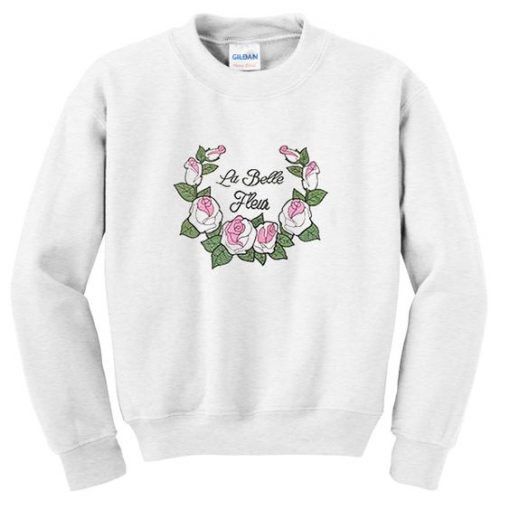 Rose White Sweatshirt