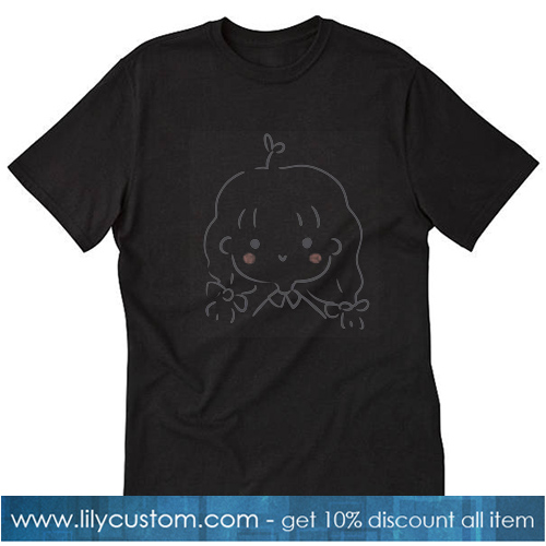 Two Tailed Girl Black T-SHIRT