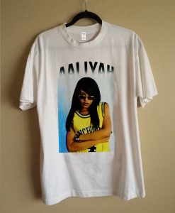 Aaliyah RnB RIP Yellow Michigan Jersey 90s Hip Hop T-Shirt NA