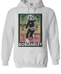 Bob Marley Playing Football Soccer Hoodie NA
