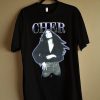 Cher Purple Outline Vintage Pic Black T Shirt NA