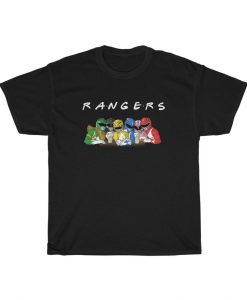 Friends Power Rangers parody t shirt NA