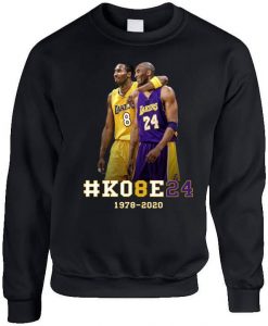 Kobe Bryant Basketball Tribute Los Angeles Number 24 8 Sweatshirt NA