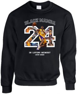 Kobe Bryant In Loving Memory Black Mamba Number 24 Sweatshirt NA