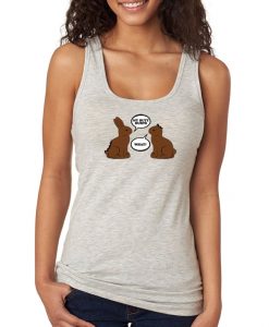 Chocolate Bunnies Talking Funny Easter tanktop NA