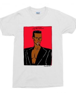 Grace Jones White T-shirt NA