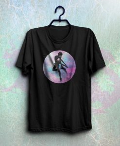 Sailor moon shirt in galaxy background texture t-shirt NA