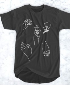 Smoking Hand Sketch T-Shirt NA