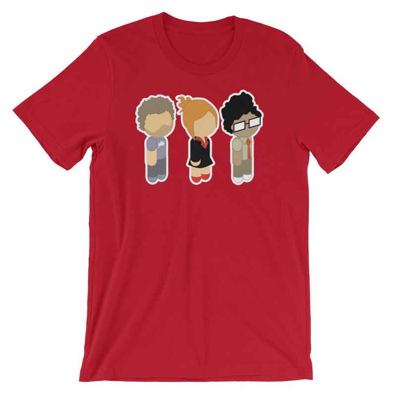 The IT Crowd Chibi Roy Moss and Jen Character TV Series T-Shirt NA