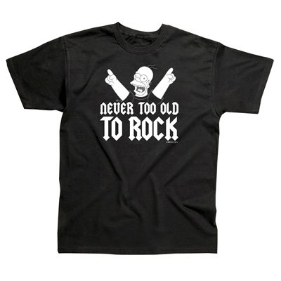 The Simpsons Never Too Old To Rock T-Shirt NA