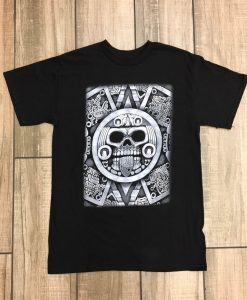 Aztec Skull Calendar T Shirt NA