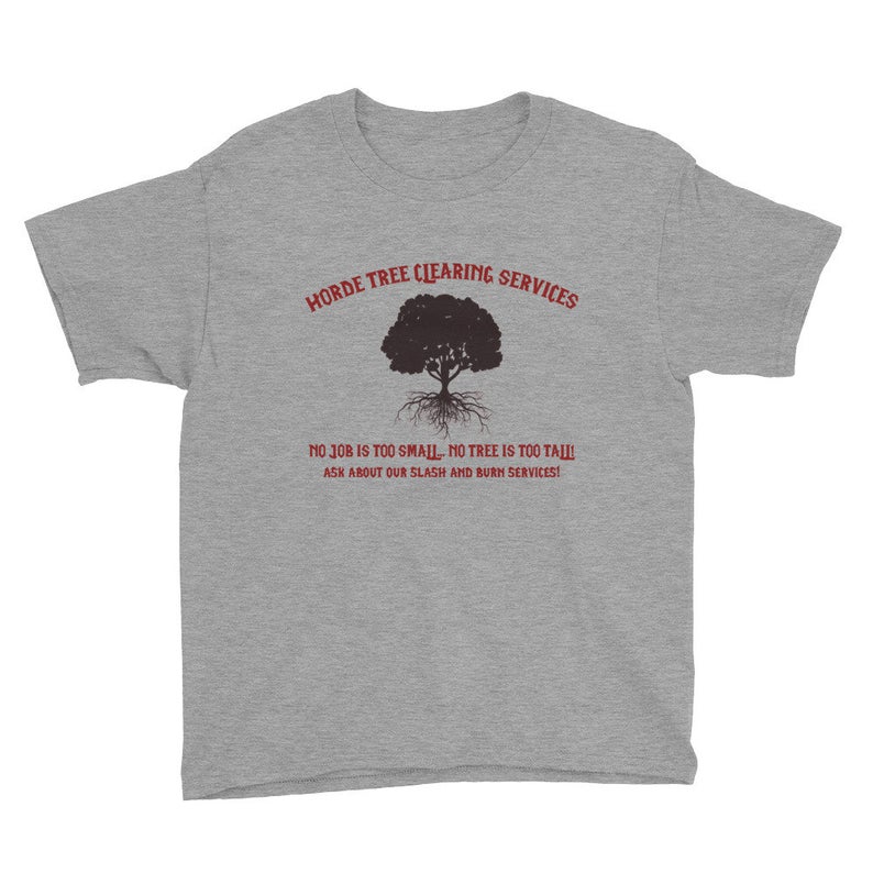 Horde Tree Clearing Service Youth Short Sleeve T Shirt NA