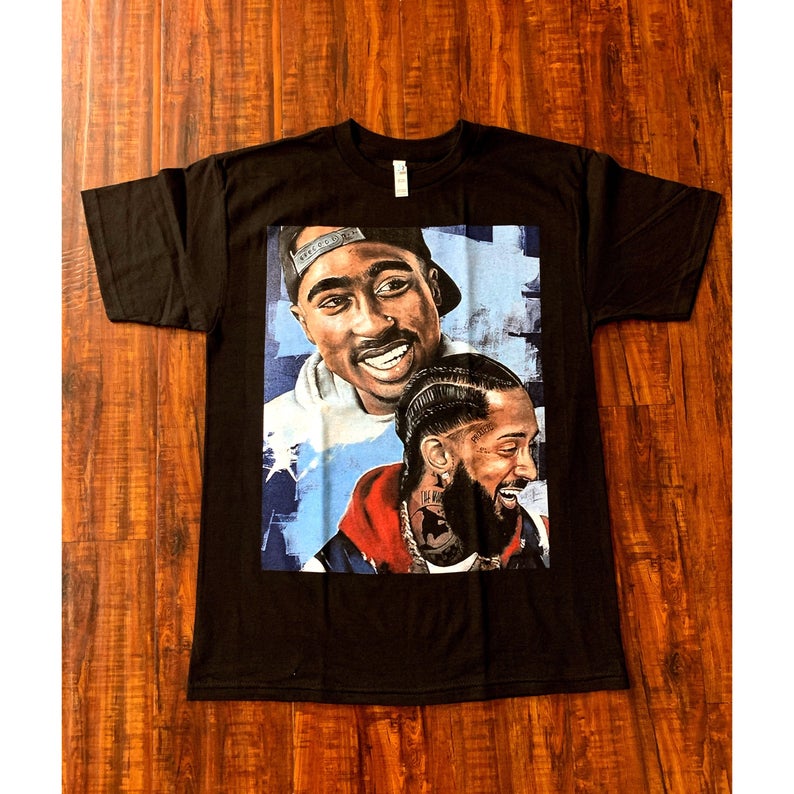 Nipsey Hussle tupac 2pac rapper t shirt NA