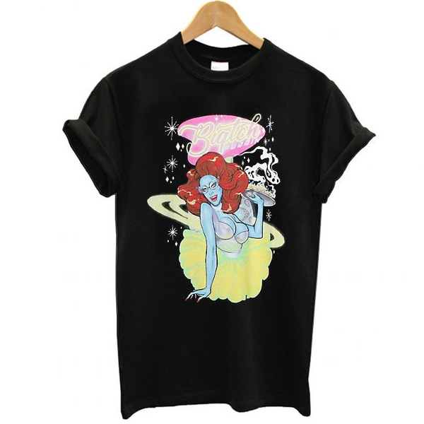 Drag Queen Merch Biqtch Puddin' Alien Waitress t shirt NA