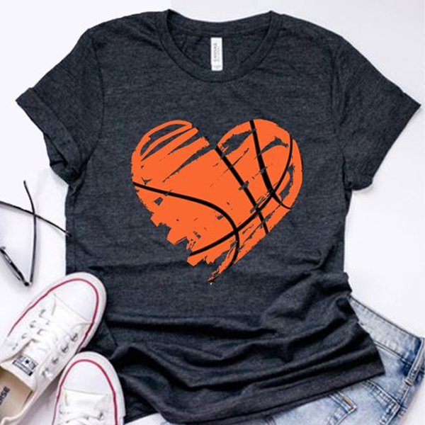Heart Basketball t shirt NA