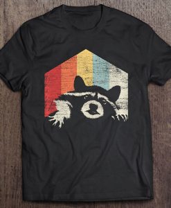 Raccoon Face Retro t shirt NA