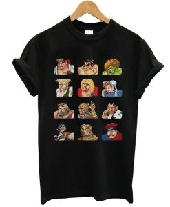 Street Fighter 2 Continue Faces t shirt NA