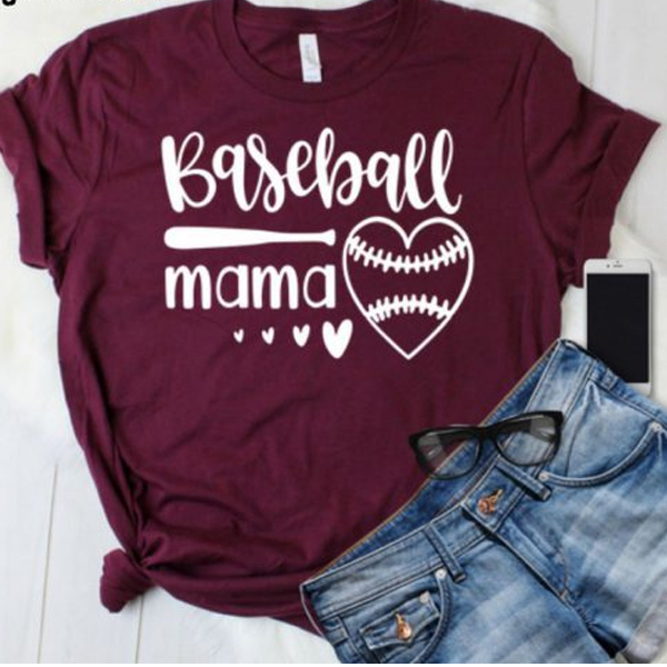 Baseball Mama t shirt NA