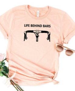 Cool Bicycle Life Behind Bars T Shirt NA