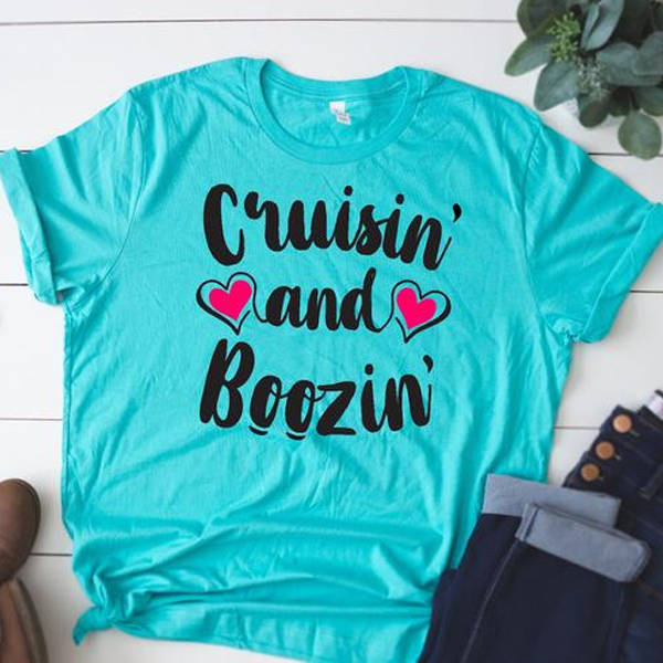 Cruisin and Boozin t shirt NA