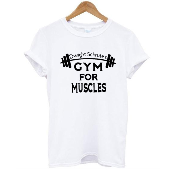 Dwight schrute’s gym for muscles t shirt NA