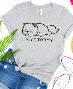 Funny Cat Not Today T Shirt NA