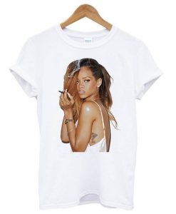 Rihanna Smoking Cigarette t shirt NA