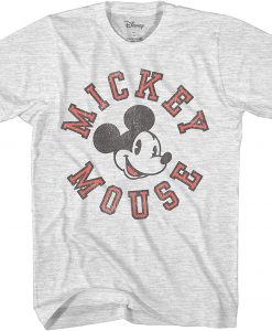 Mickey Mouse Athletic Vintage Classic Distressed Disneyland World T Shirt NA