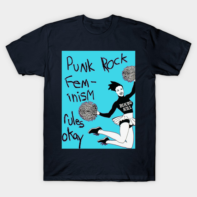Punk Rock Feminism Rules Cheerleader t shirt NA