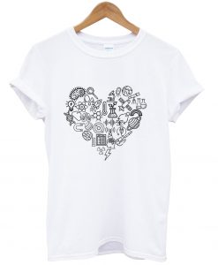 Science Heart t shirt NA