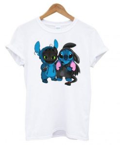 Baby Toothless and baby Stitch T Shirt NA