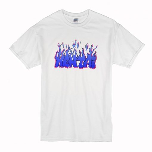 Hentai Flames Blue T-Shirt NA