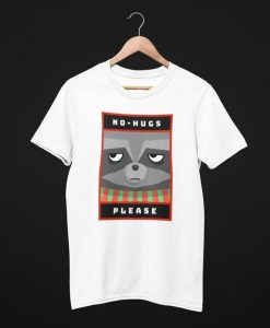 No-Hugs Please Retro Christmas T-Shirt NA
