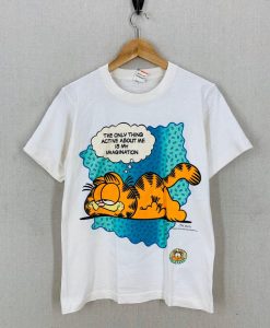 Vintage 80's Garfield Only Thing Active Is My Imagination t shirt NA