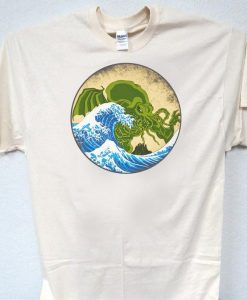 CTHULHU Japanese Block Art T-Shirt NA