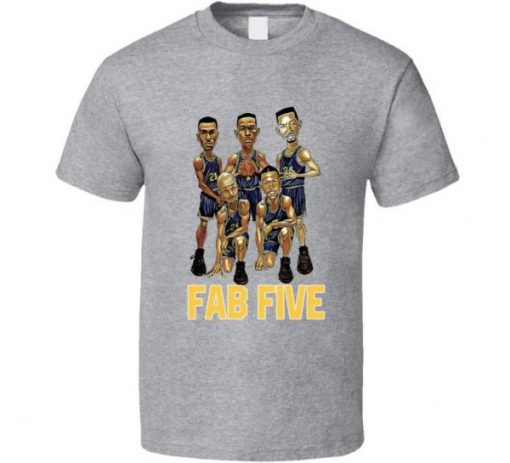 Fab Five University Of Michigan Basketball Sports Fan T Shirt NA