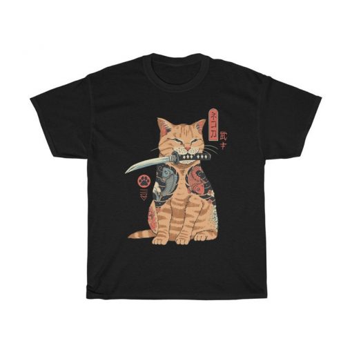 Catana cat samurai t shirt NA