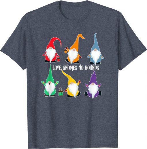 Love Gnomes No Bounds LGBT Pride T-Shirt NA