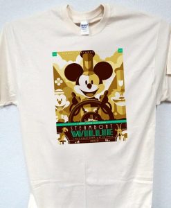 Steam Boat Willie Vintage Mickey Mouse T Shirt NA