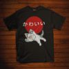 Vintage Japanese Cat Kawaii Anime T-Shirt NA