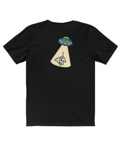 UFO Cow Abduction New Mexico t shirt back NA