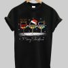 Christmas Wine Glass Santa Hat Shirt NA