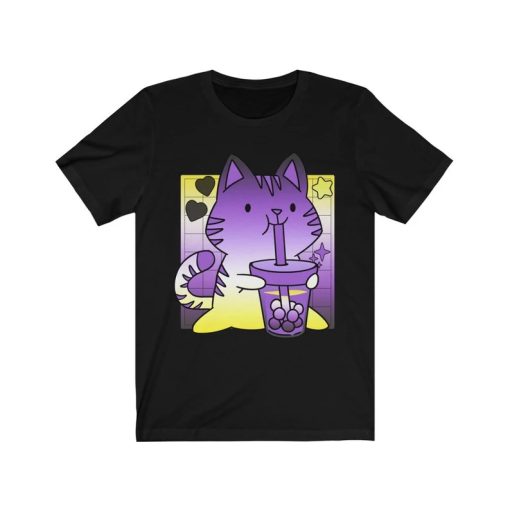 Kawaii Nonbinary Cat Shirt NA