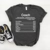 Personalized Coach Nutrition Facts Shirt NA