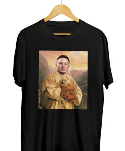 Elon Musk Holding Holy Doge T-Shirt NA