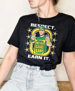 John Cena Respect never give up green shirt NA