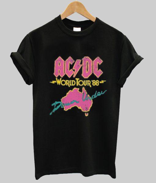ACDC 1988 World Tour Distressed T Shirt NA