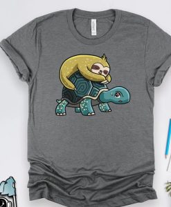 Sloth Riding Turtle T-Shirt NA
