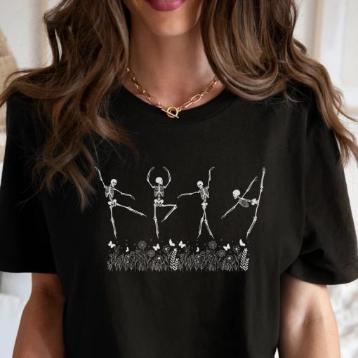 Ballet Dancing Skeletons tshirt NA