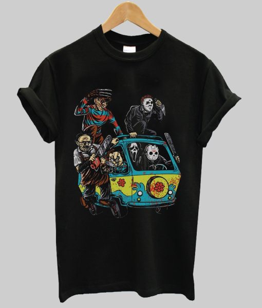 Horror Movie Mystery Van Halloween T-Shirt NA